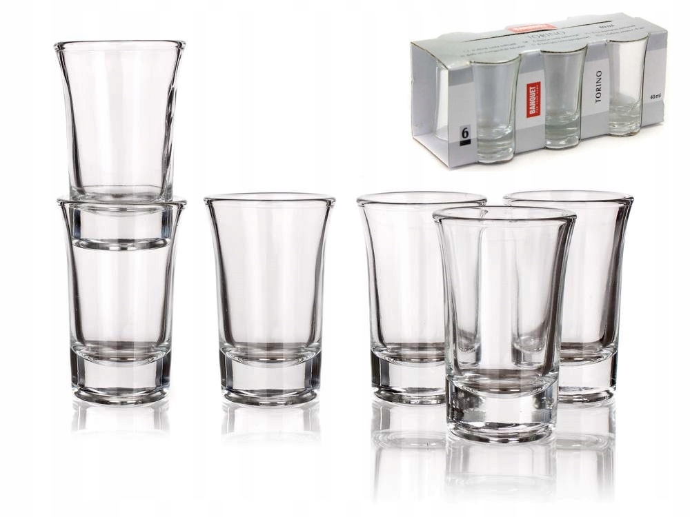 

Kieliszki do wódki szoty 40ml komplet 6 szt Torino
