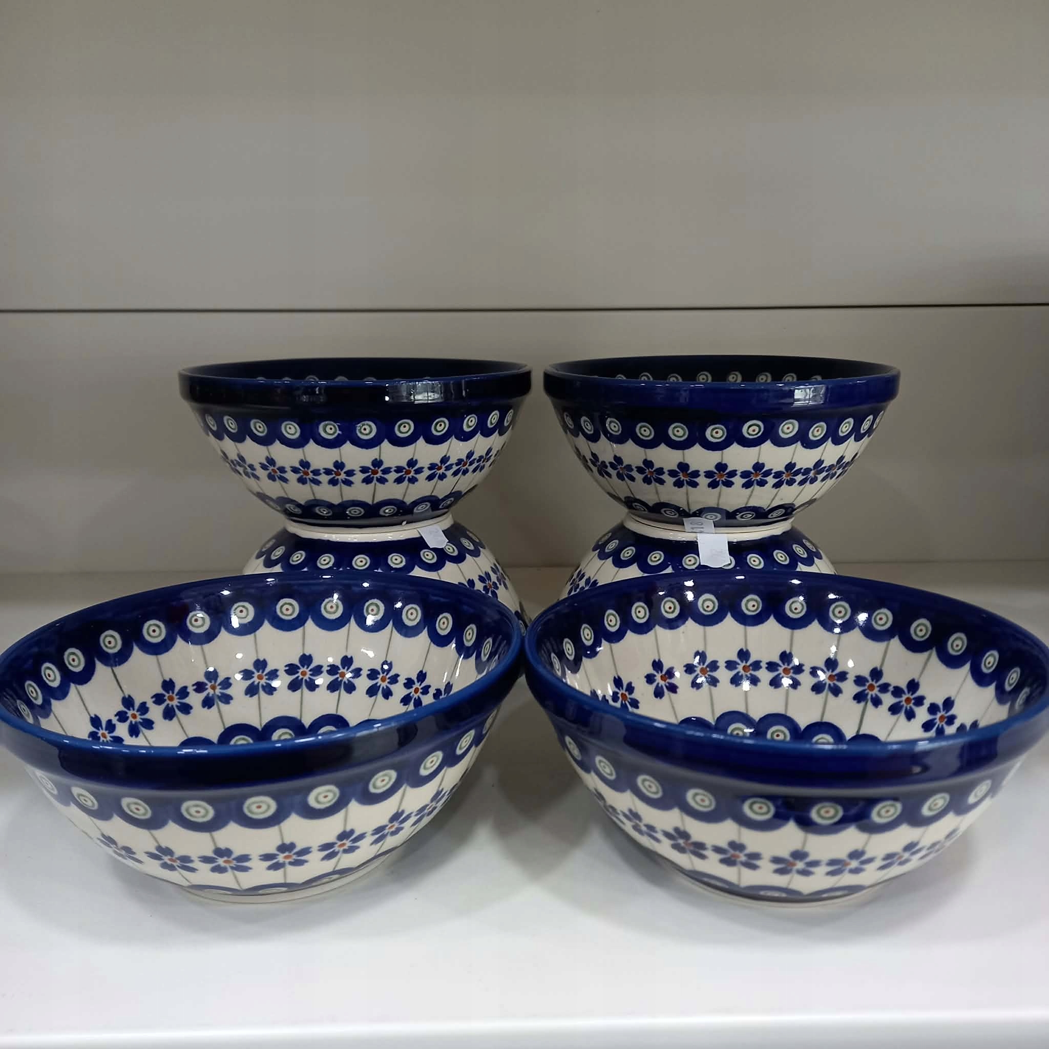 Bolesławiec Zestaw 6 Misek Obiadowych Śniadaniowych 848 500 ml Dek 166