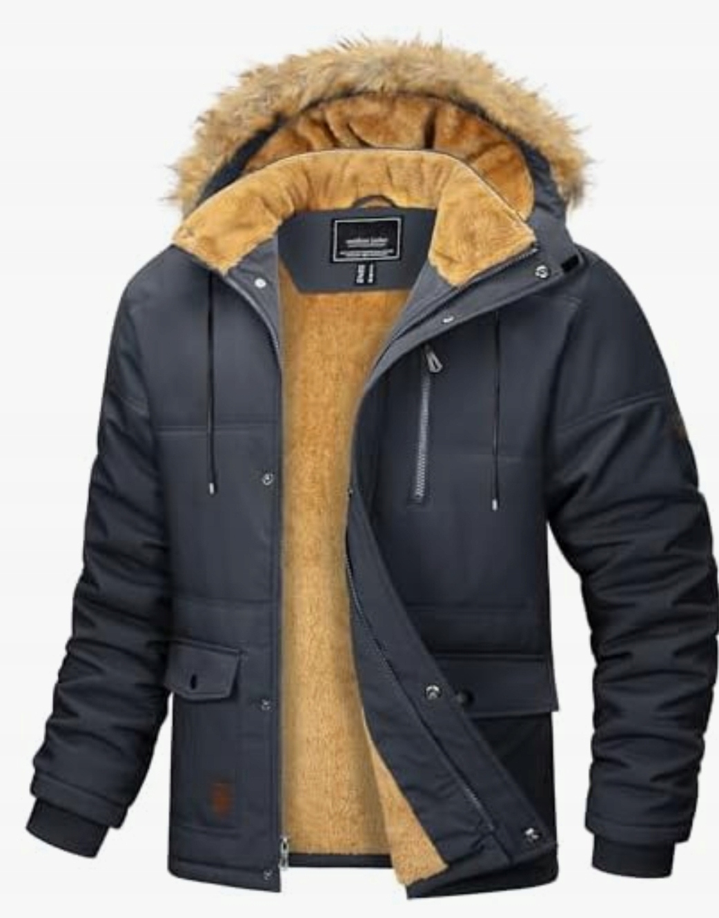 Magcomsen Outodor Kurtka męska zimowa r.L z Odpinanym Papturem wodoodporna