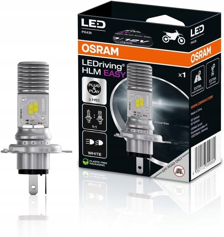 Żarówka Motocyklowa Osram LEDriving Hlm Easy H7/H18 6500K