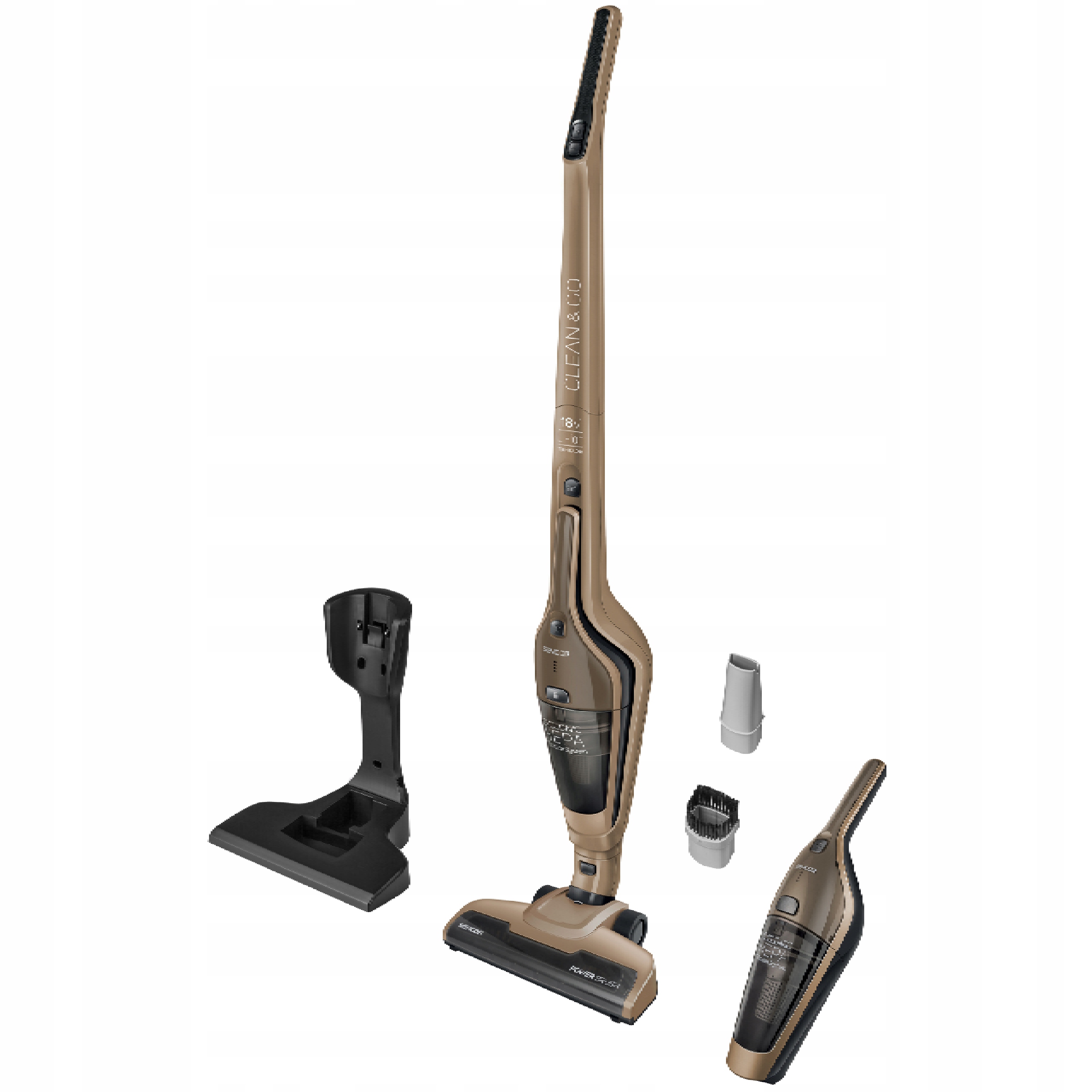 Odkurzacz Pionowy Sencor SVC 8618GD 2w1 HEPA 45min Pojemność zbiornika na kurz 0.5 l