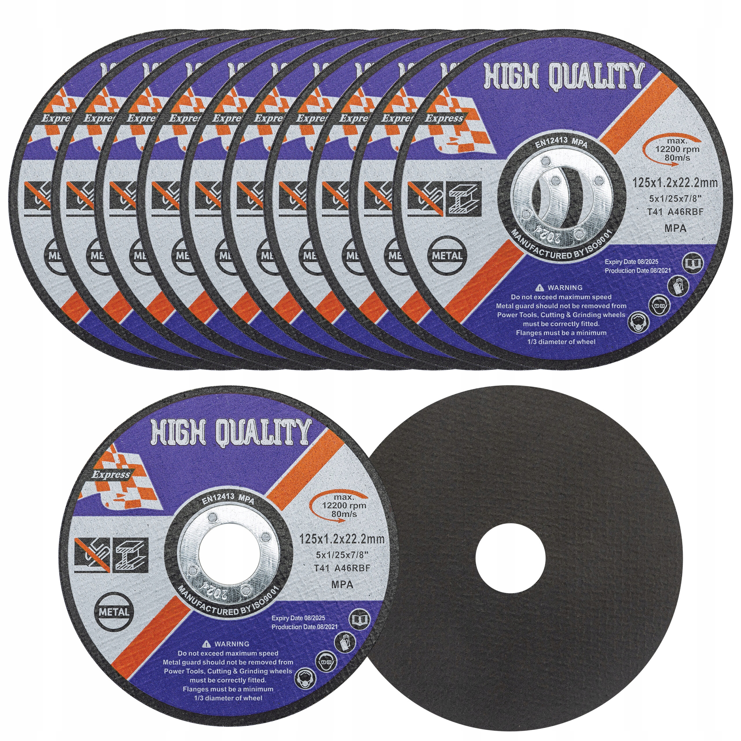 

Tarcze do cięcia metalu tarcza 125x1 10szt mocne