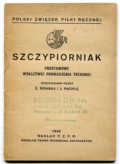 SZCZYPIORNIAK / PIŁKA RĘCZNA :: trening :: 1946 rok