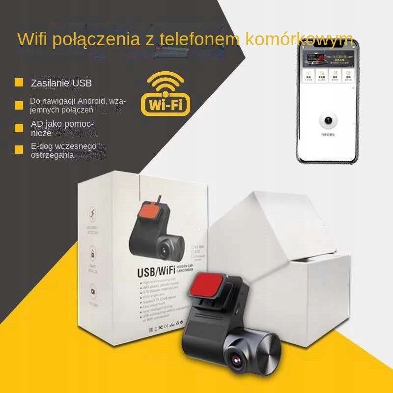 Rejestrator Jazdy WiFi Rejestrator HD USB Nawigacj