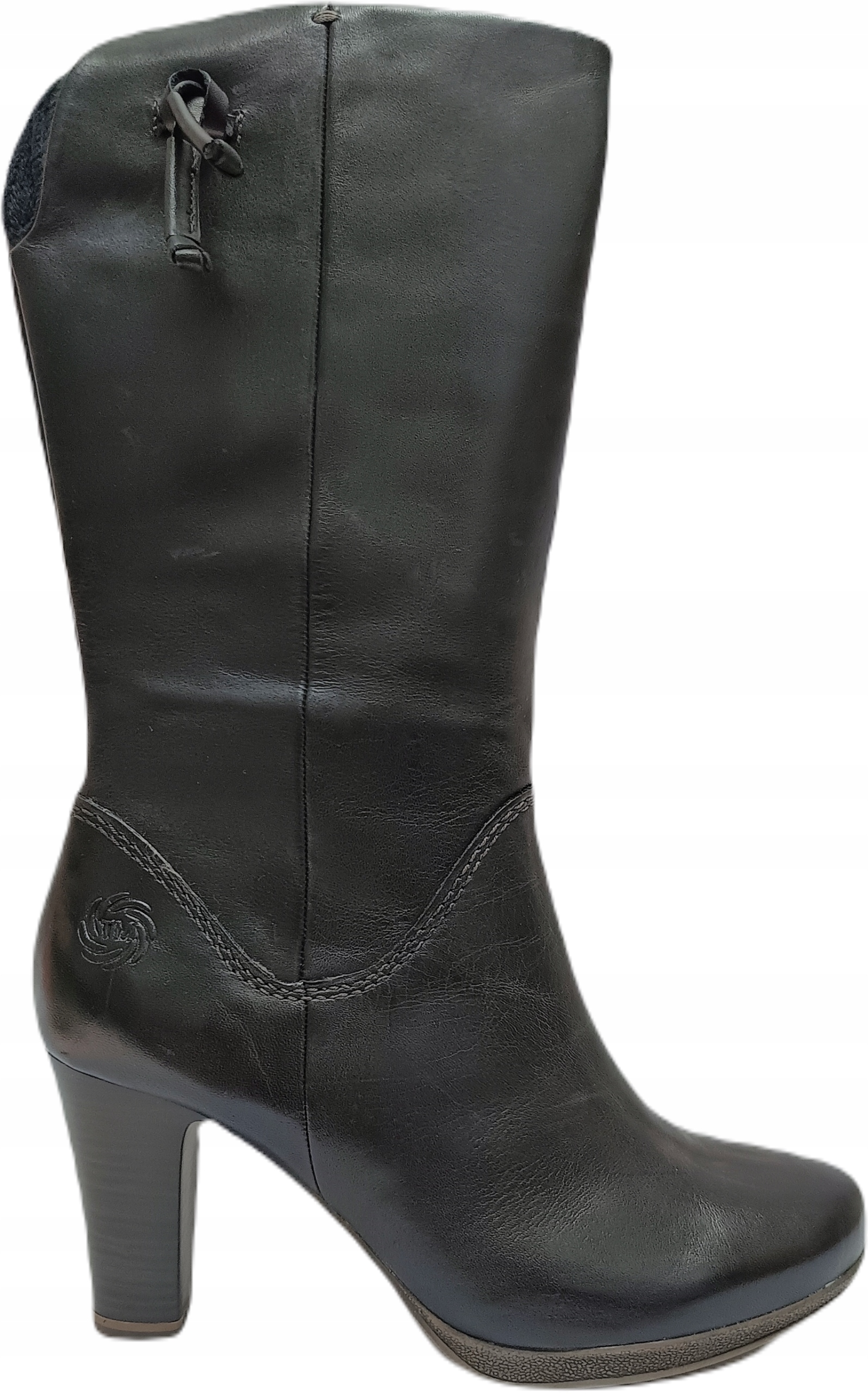 Kozačky podpatek kůže Marco Tozzi 25001 černá r36