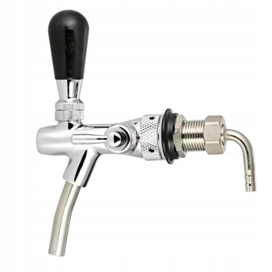 Kohoutek na pivo s regulací průtoku do sudů kegerátorů domácího pivovaru