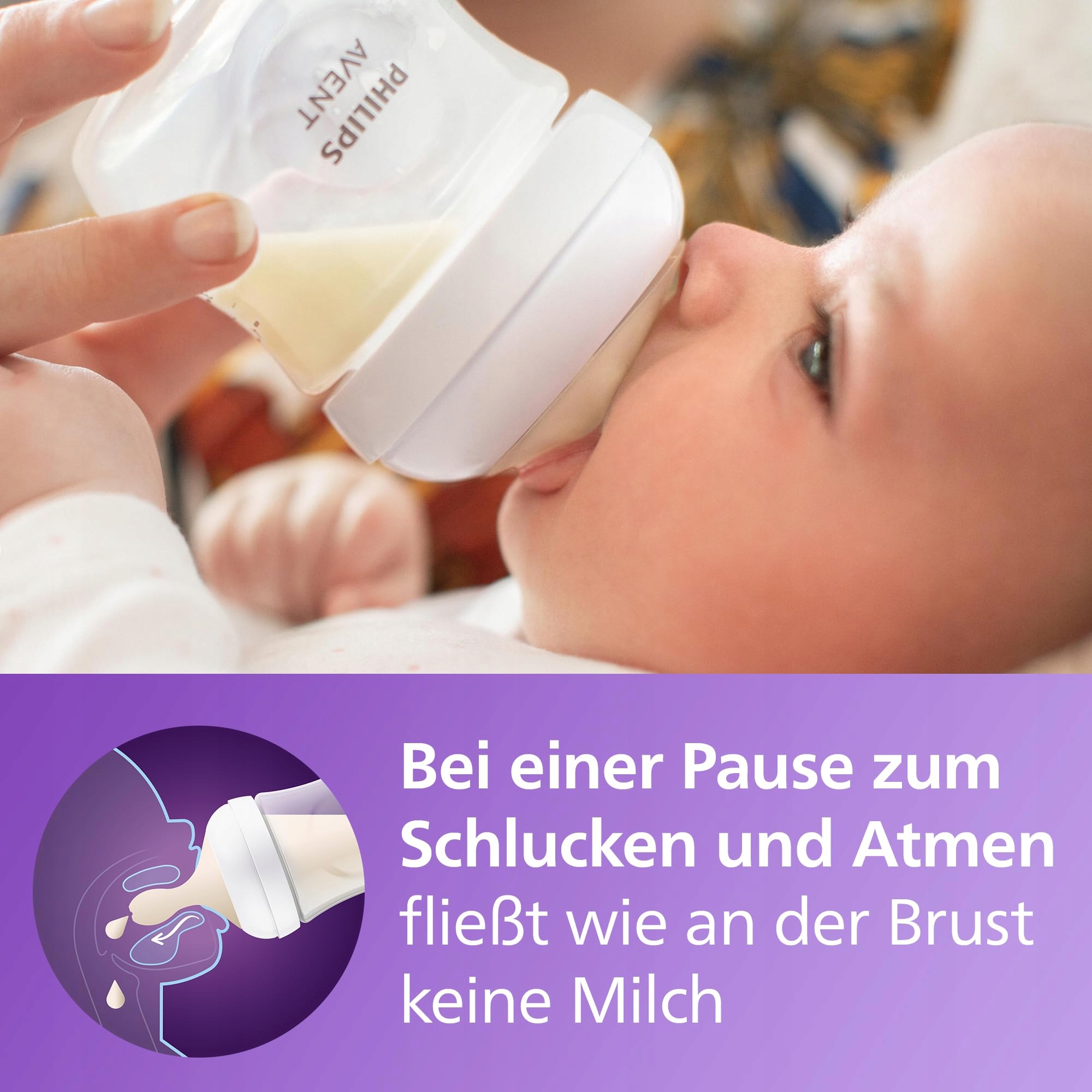 PHILIPS AVENT Butelka Dla Niemowląt 330ml Smoczek Przepływ 4 Od 3 Miesięcy — miniatura 2