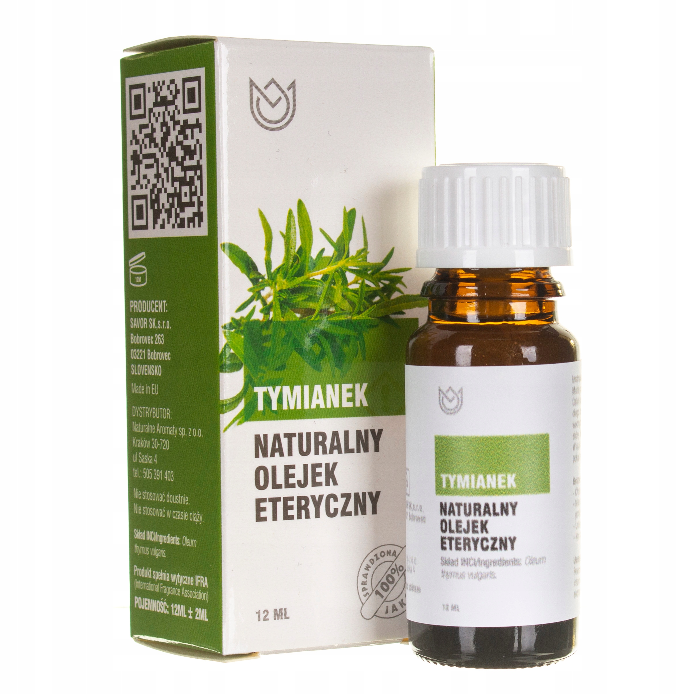 

Naturalny Olejek Eteryczny Tymiankowy 12 ML