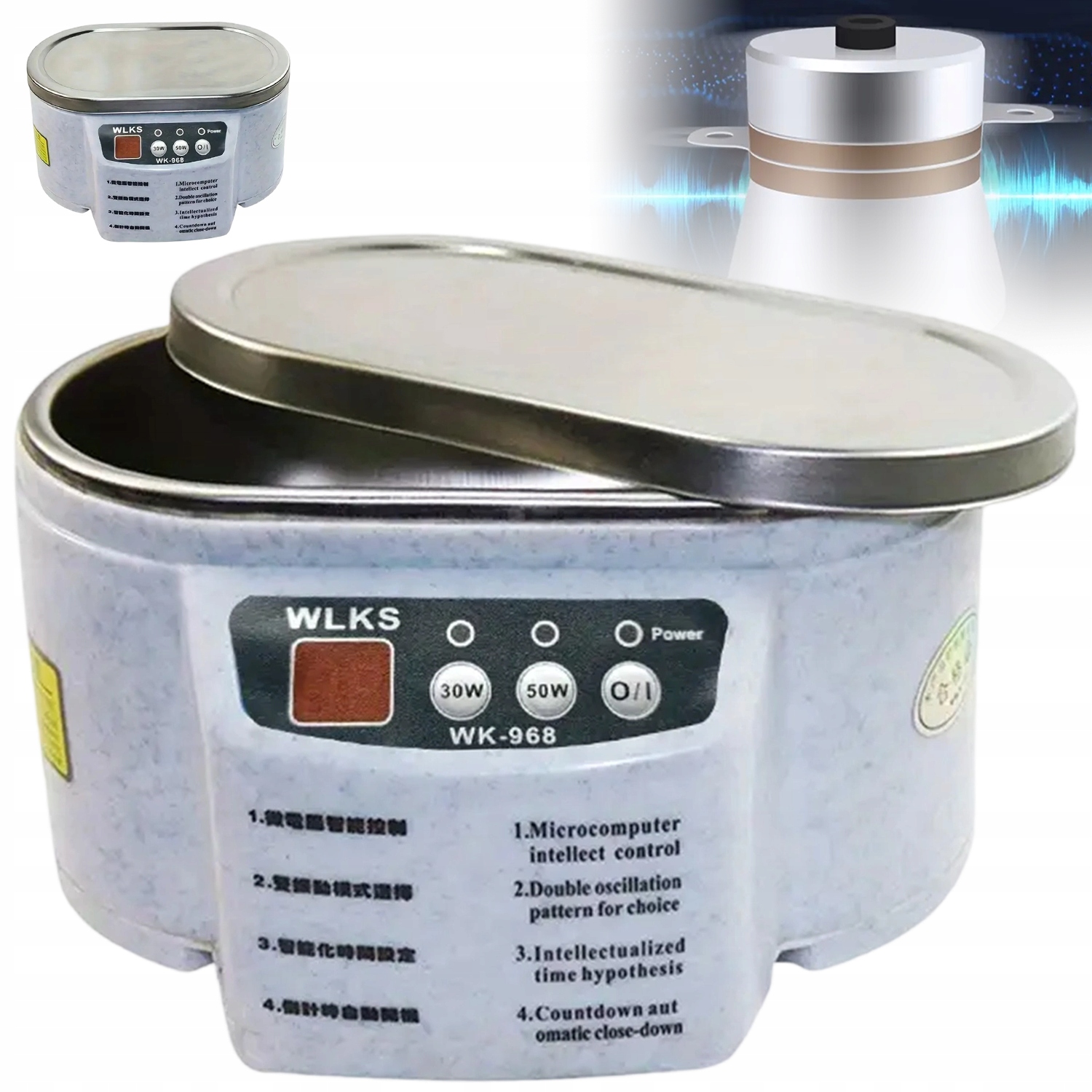 Myjka Ultradźwiękowa Sterylizator Kosmetyczny 0,5L Do Aparatów Protez