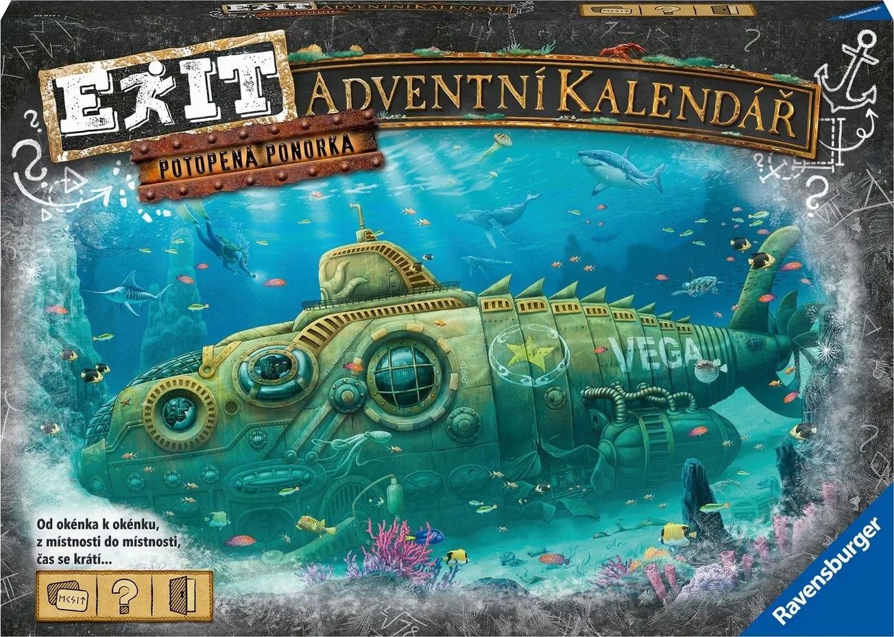 Ravensburger Exit Úniková hra Adventní kalendář: Potopená ponorka