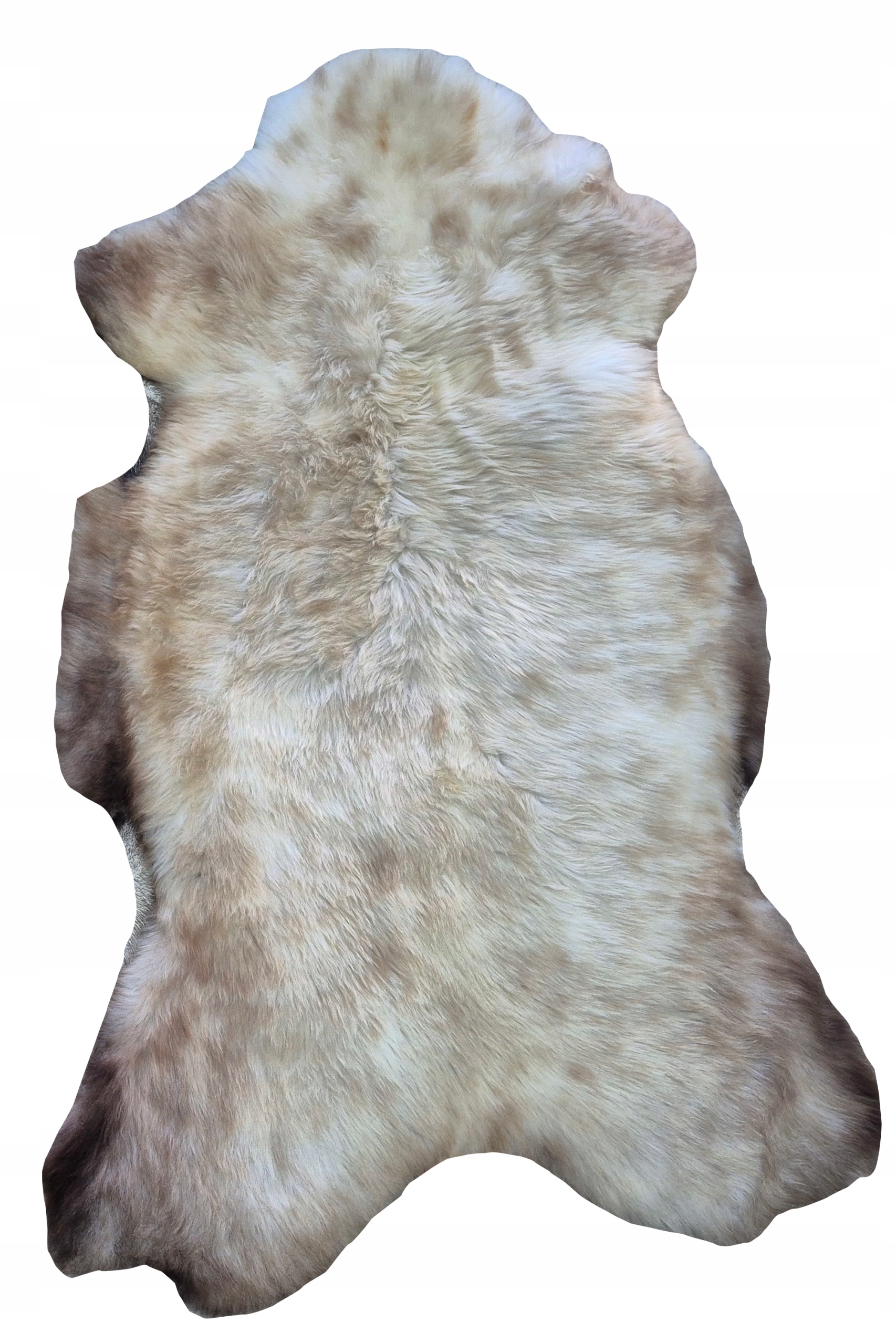 Ovčia koža Unikát Prírodný žltý melanž prírodná špinavá biela L