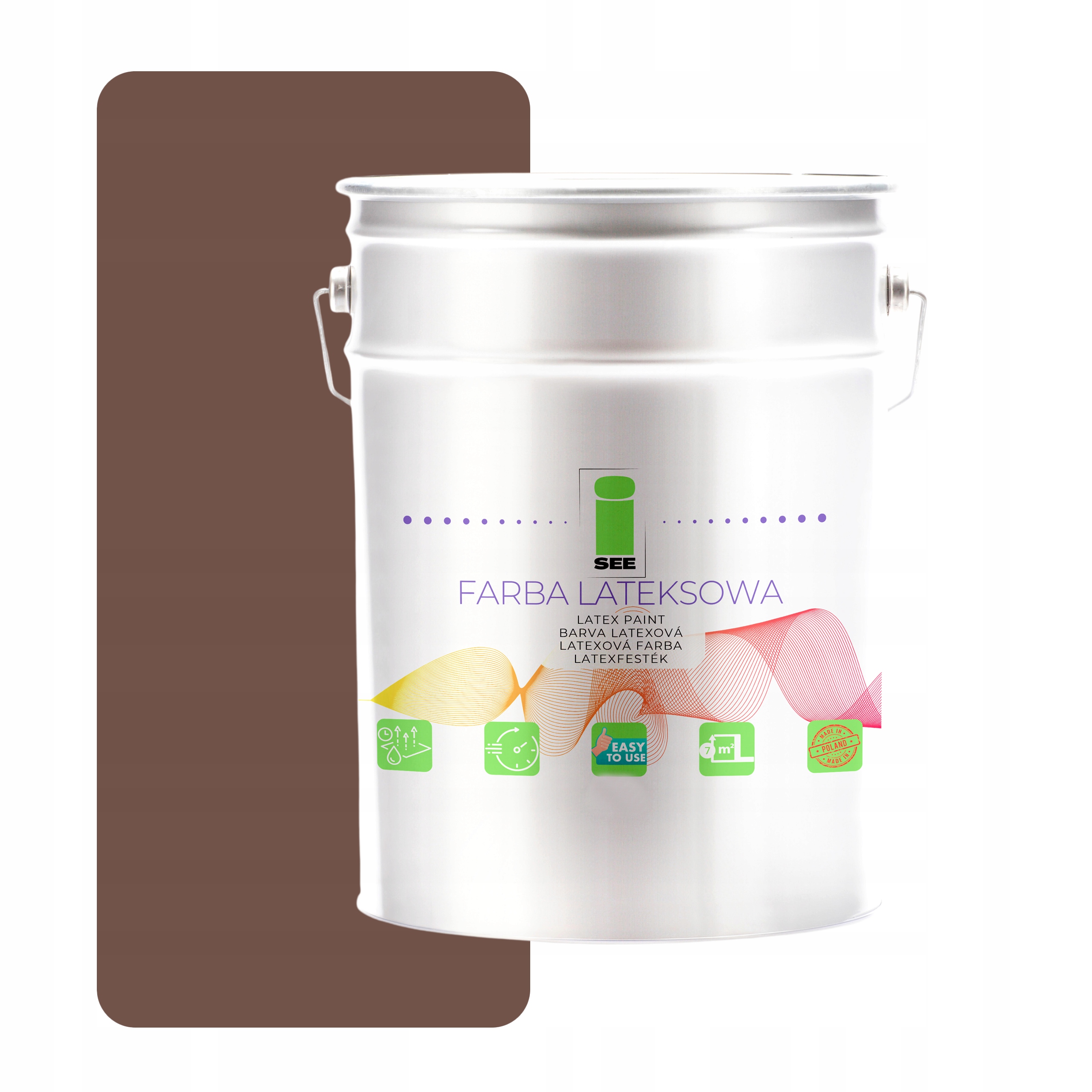 Latexová Farba Na Steny 5 L I See Hypoalergénna Hnedá Priedušná