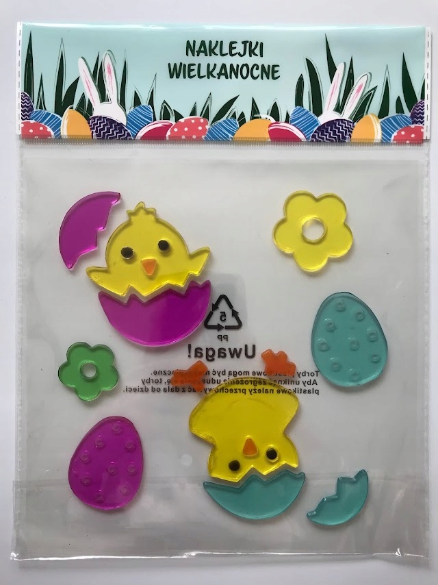 Naklejki świąteczne na okno WIELKANOC ŻELOWE