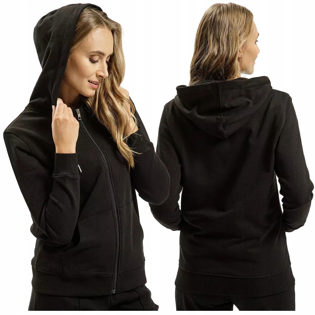 Bluza damska rozpinana z Kapturem Cross Jeans dresowa sportowa na zamek M