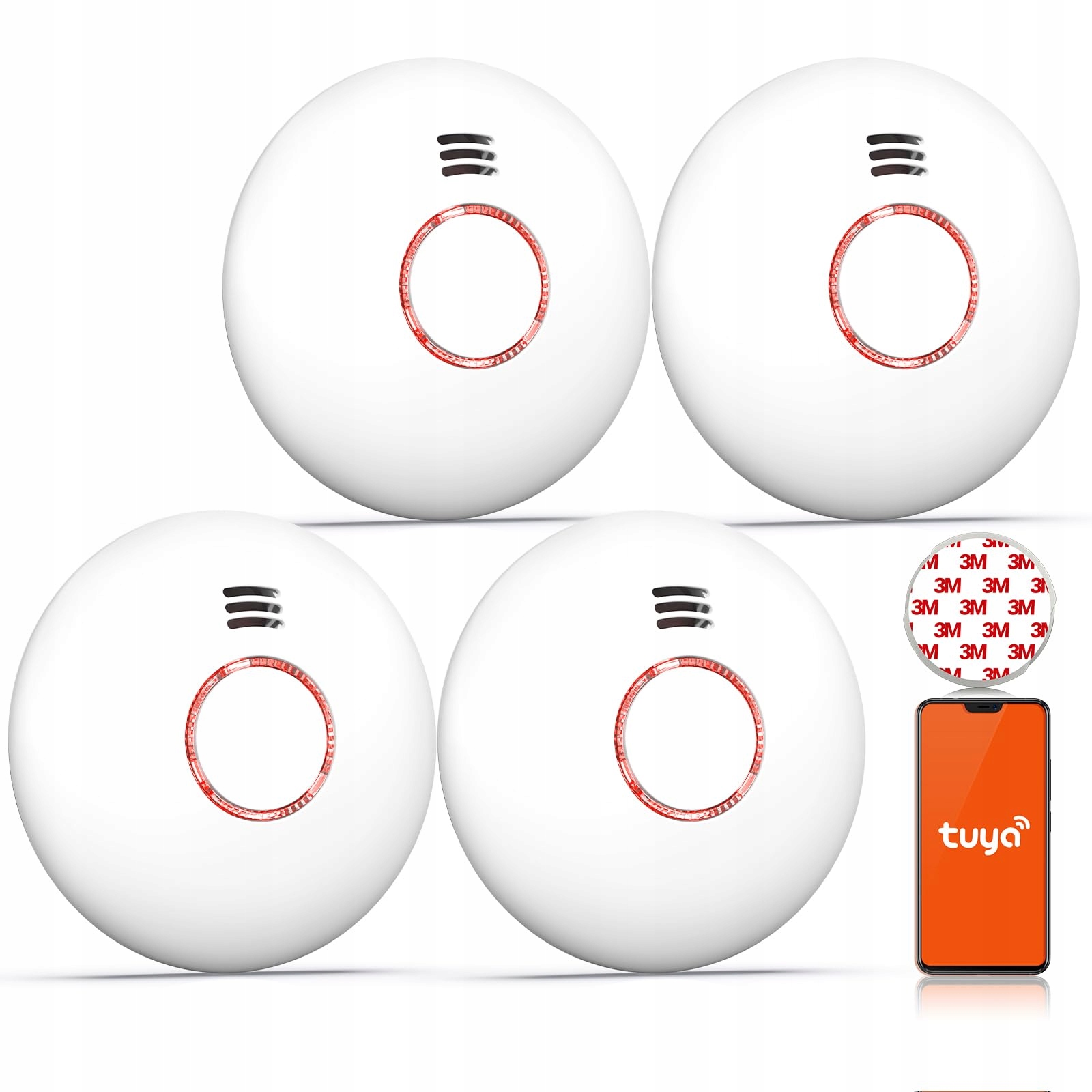 Inteligentný Senzor Dymu Wi-Fi EN14604 Tuya Protipožiarny Detektor 85 dB