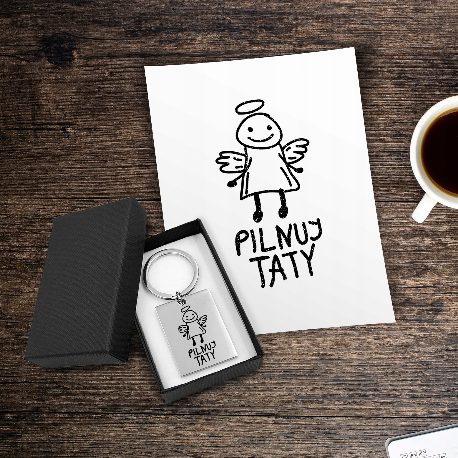 Breloczek Z Rysunkiem Twojego Dziecka Grawer Stal Marka bez marki