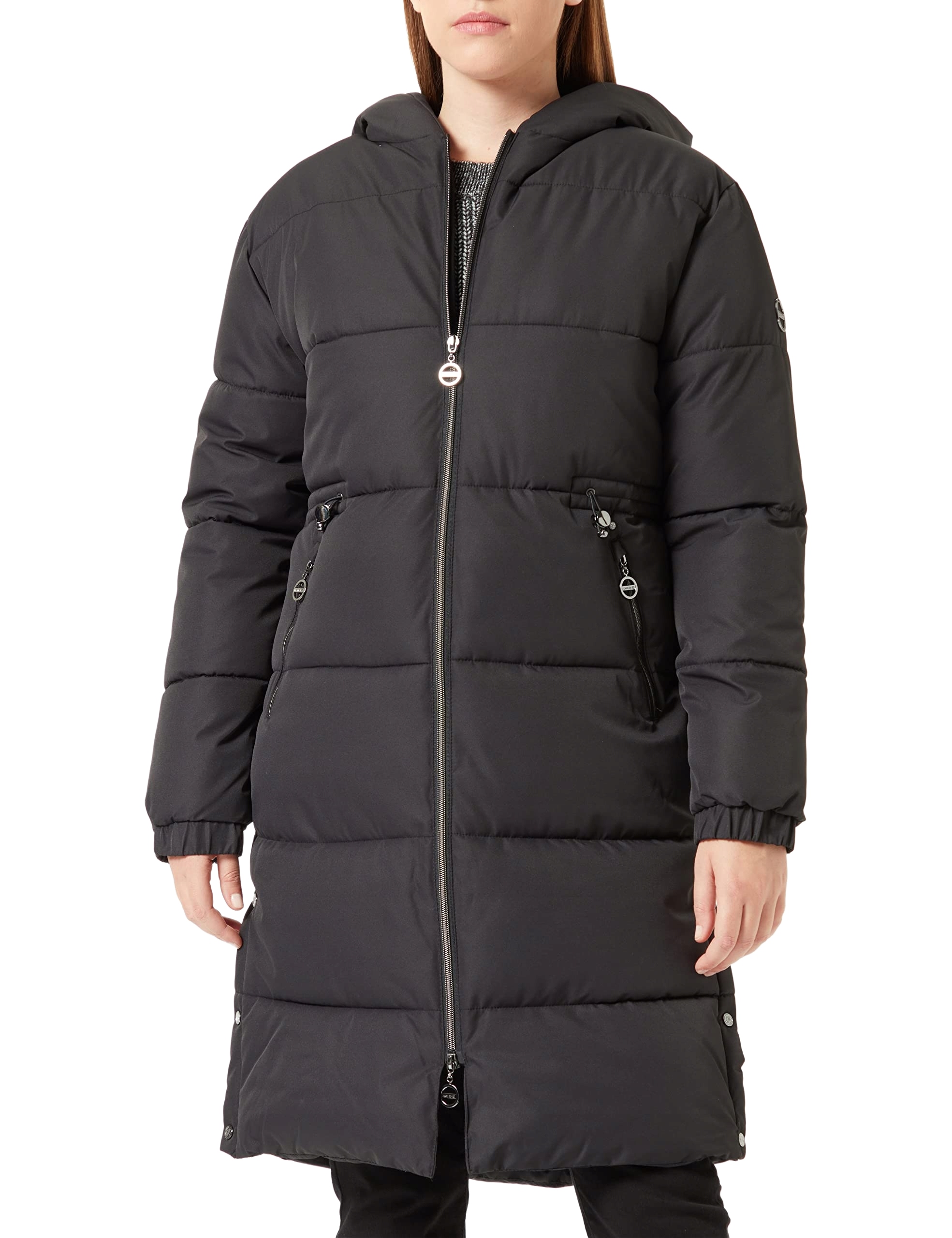 Dare 2B Černá Prošívaná Bunda S Kapucí Dlouhá 42 Jpd