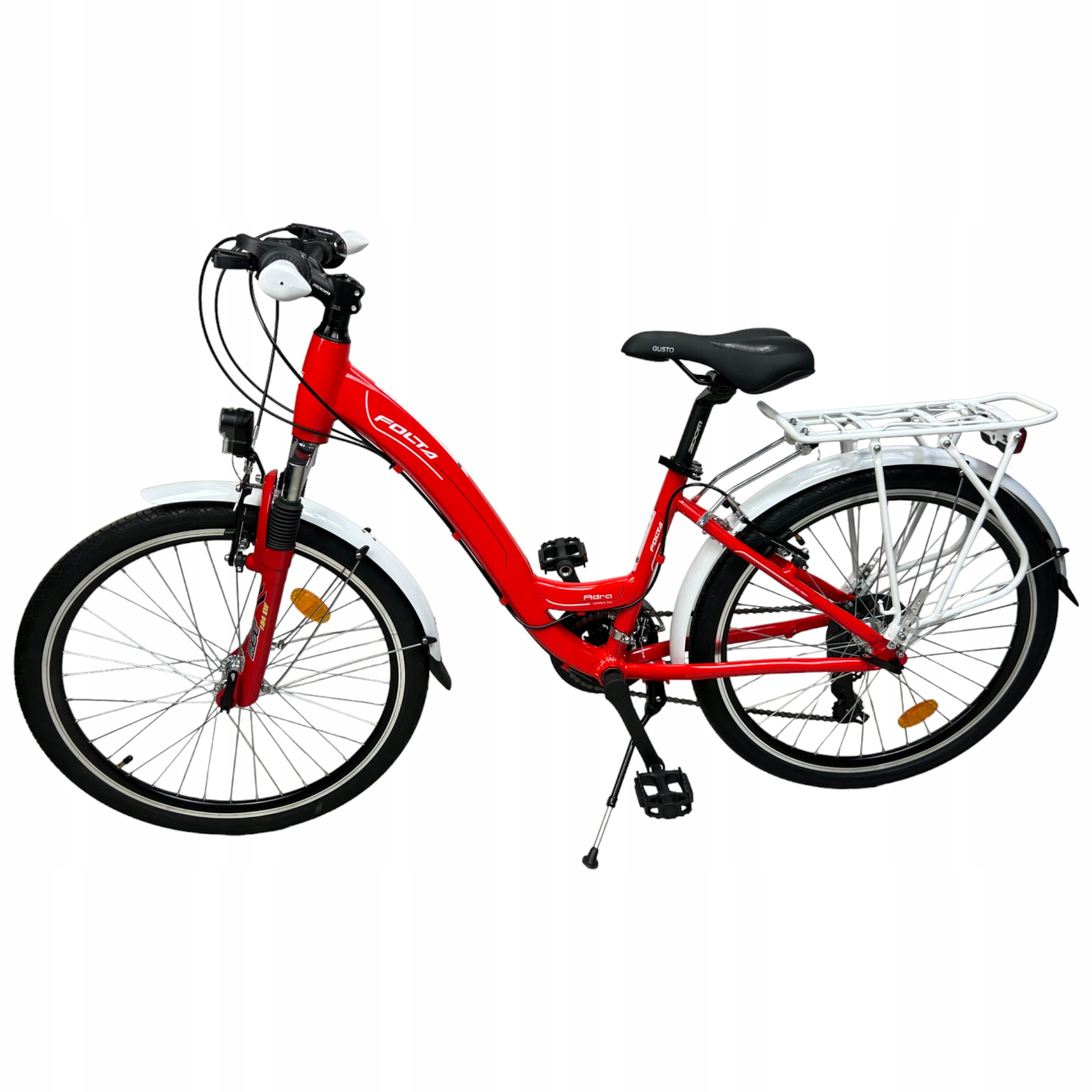 Rower Dziecięcy Folta Adra 24'' Osprzęt Shimano Czerwony Połysk+ Dzwonek