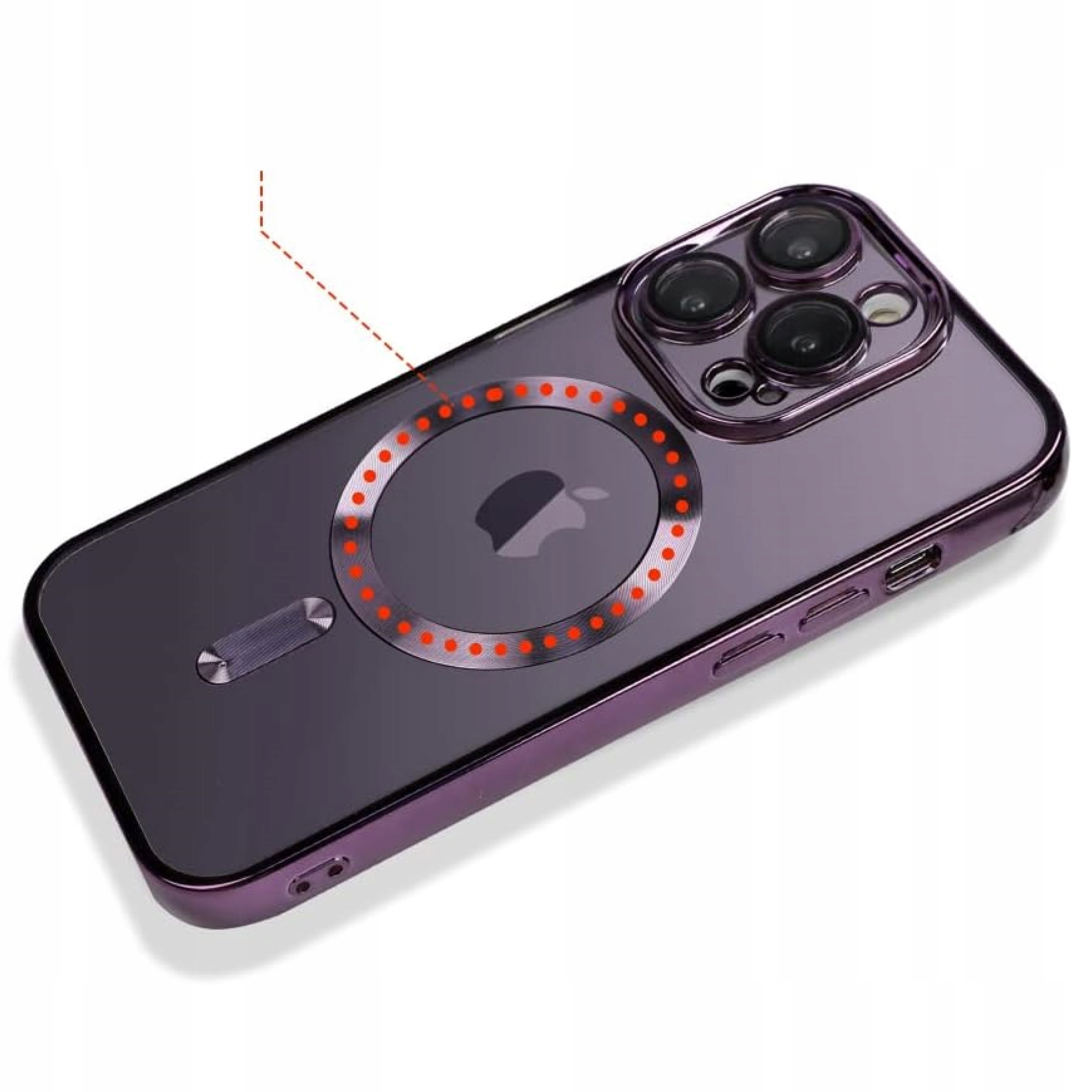 MAGNETYCZNE ŁADOWANIE ETUI OBUDOWA CASE DO IPHONE 14 PRO MAX FIOLETOWY Dedykowany model iPhone 14 Pro Max