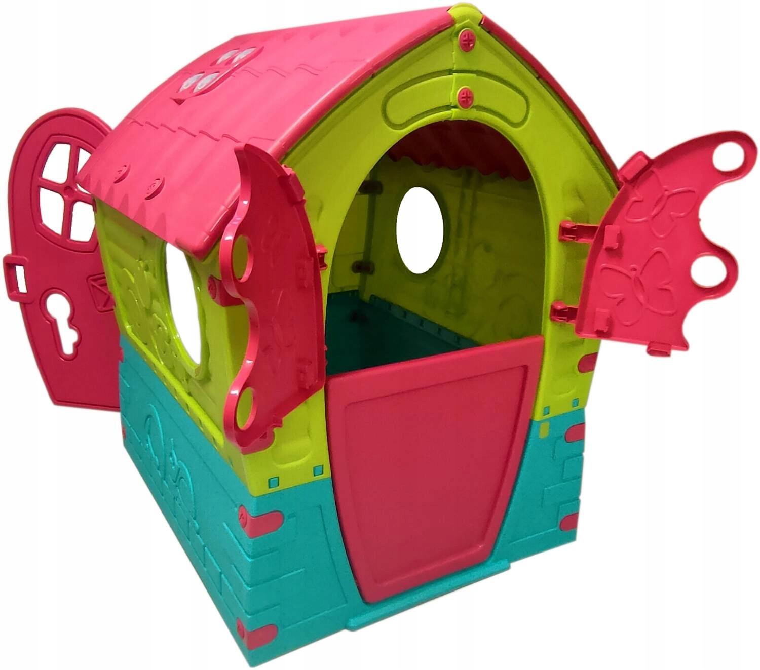DOMEK OGRODOWY DLA DZIECI Z OKIENNICAMI DUŻY KOLOROWY PalPlay Kod producenta PP-M680-013
