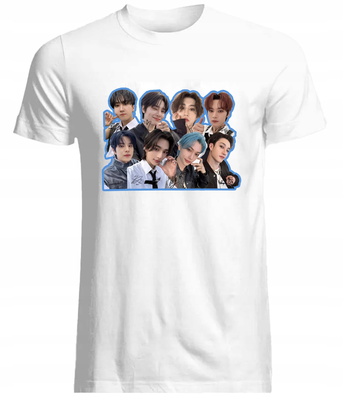 Koszulka K-pop Stray Kids Biały 100% Bawełna Wysokiej Jakości Tekstura M