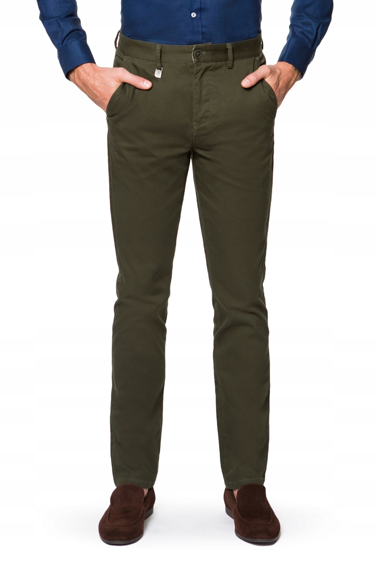 

Spodnie Męskie Chino Zieleń Lancerto Dennis 34/L32