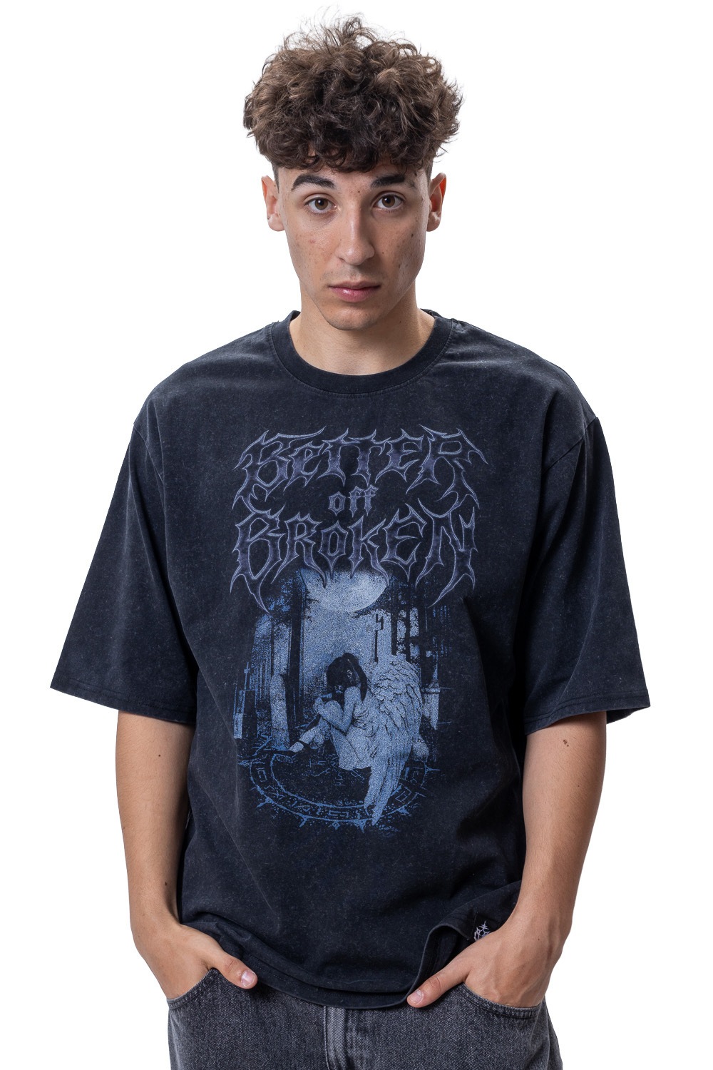 Tričko Better off Broken Cursed M černé