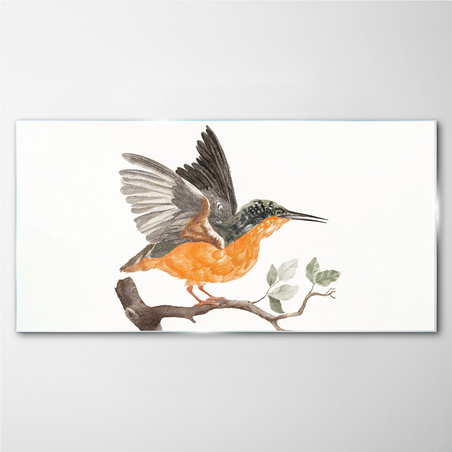 

Foto-obraz szklany Zwierzę ptak gałąź 140x70 cm
