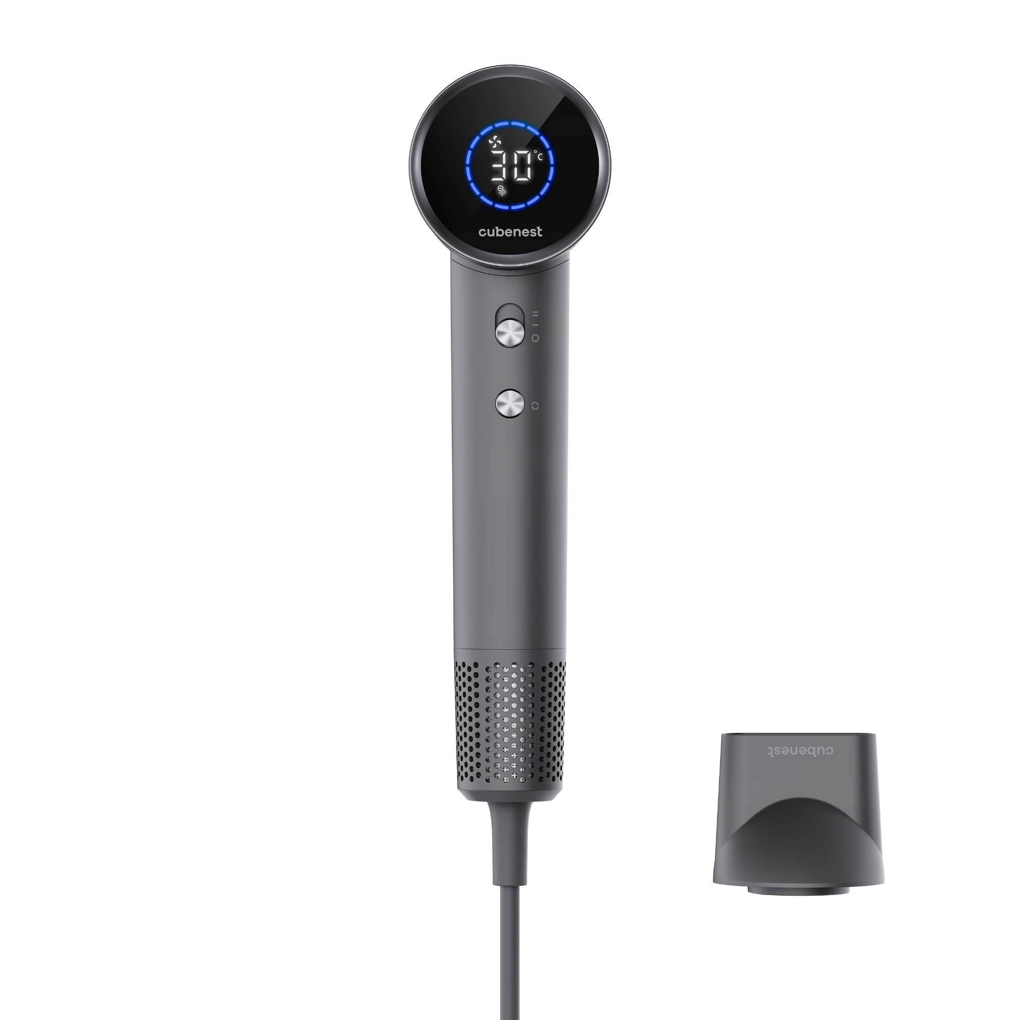 Cubenest Ionizační fén na vlasy SwiftDry SDHD01 šedý se studeným vzduchem