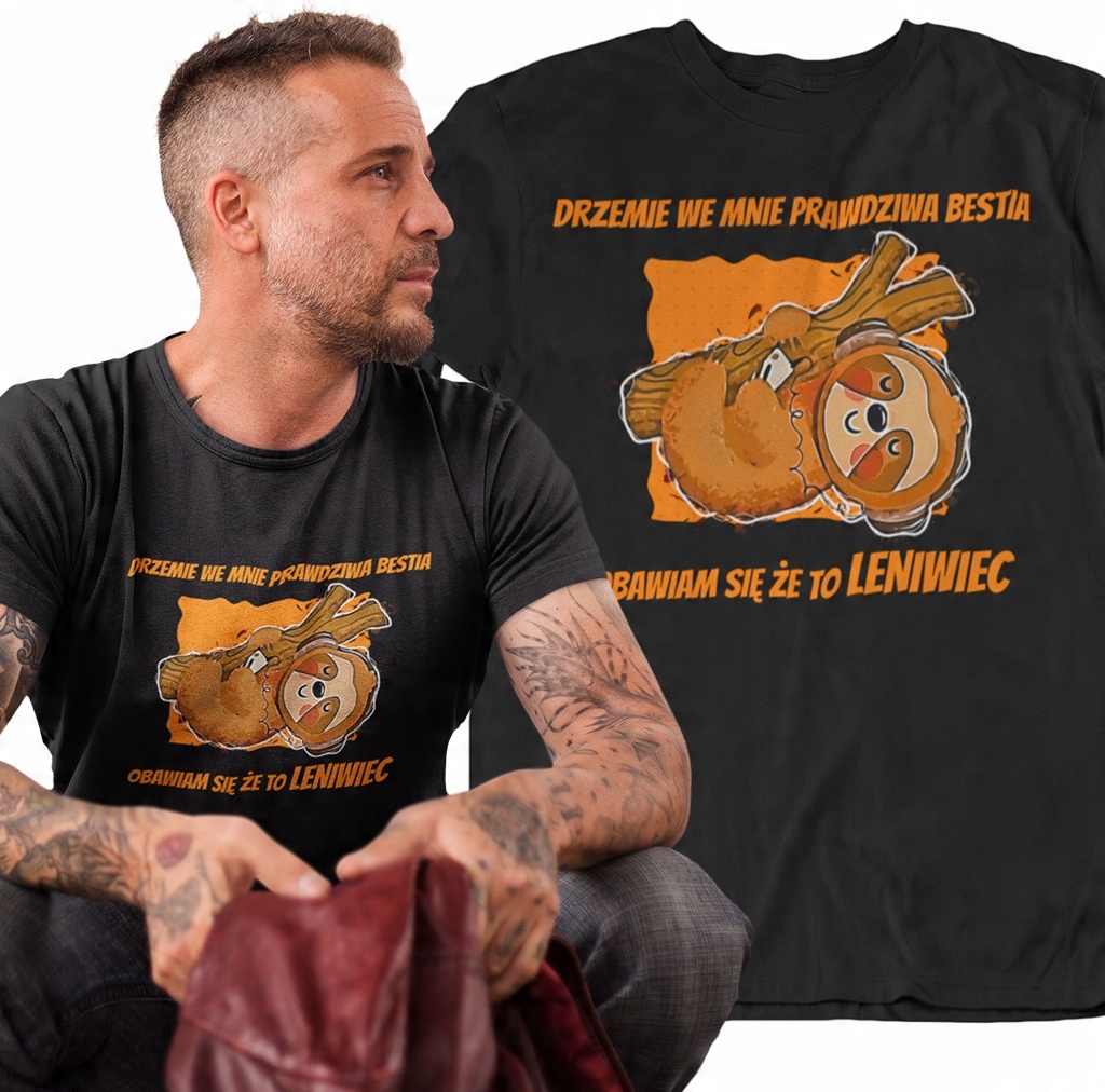 

Koszulka Tshirt Drzemie We Mnie Prawdziwa Bestia