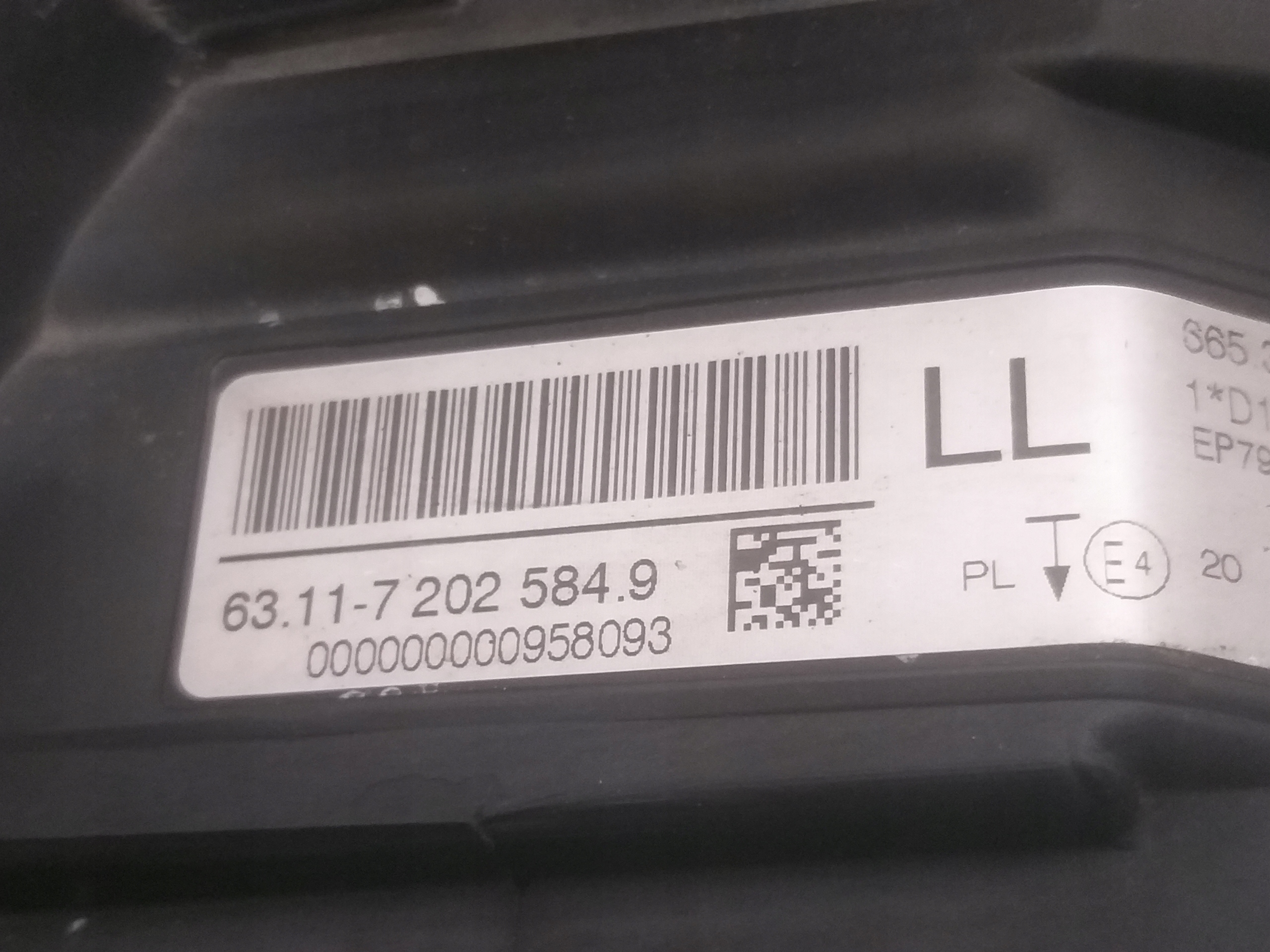 light front right BMW III 3 E90 E91 LIFT XENON 72025849