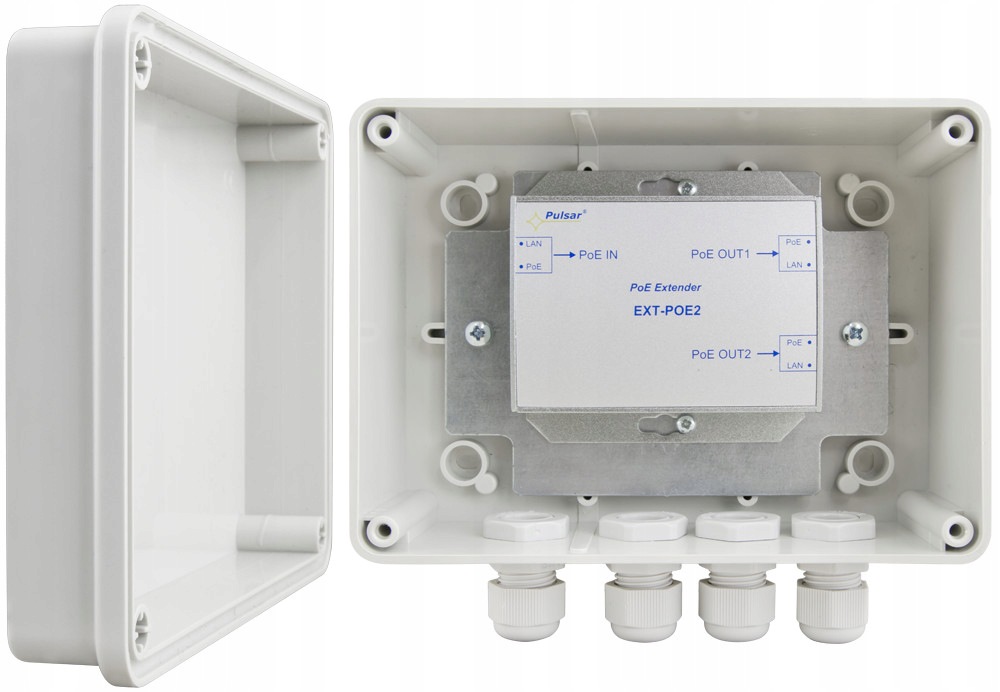 Hermetický Extender IP56 Pro 2 Ip Kamery Pulsar EXT-POE2H