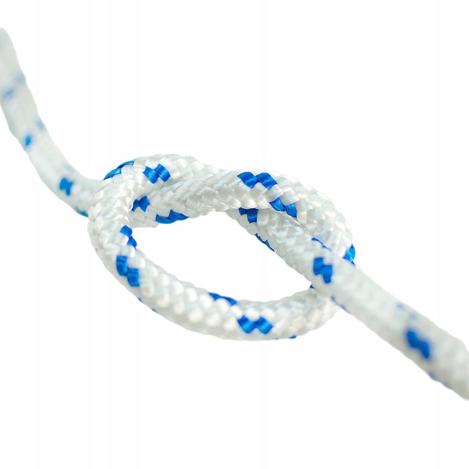 Lina Polipropylenowa 10mm Linka Pleciona Żeglarska BIAŁA 40m Model Oplot 16