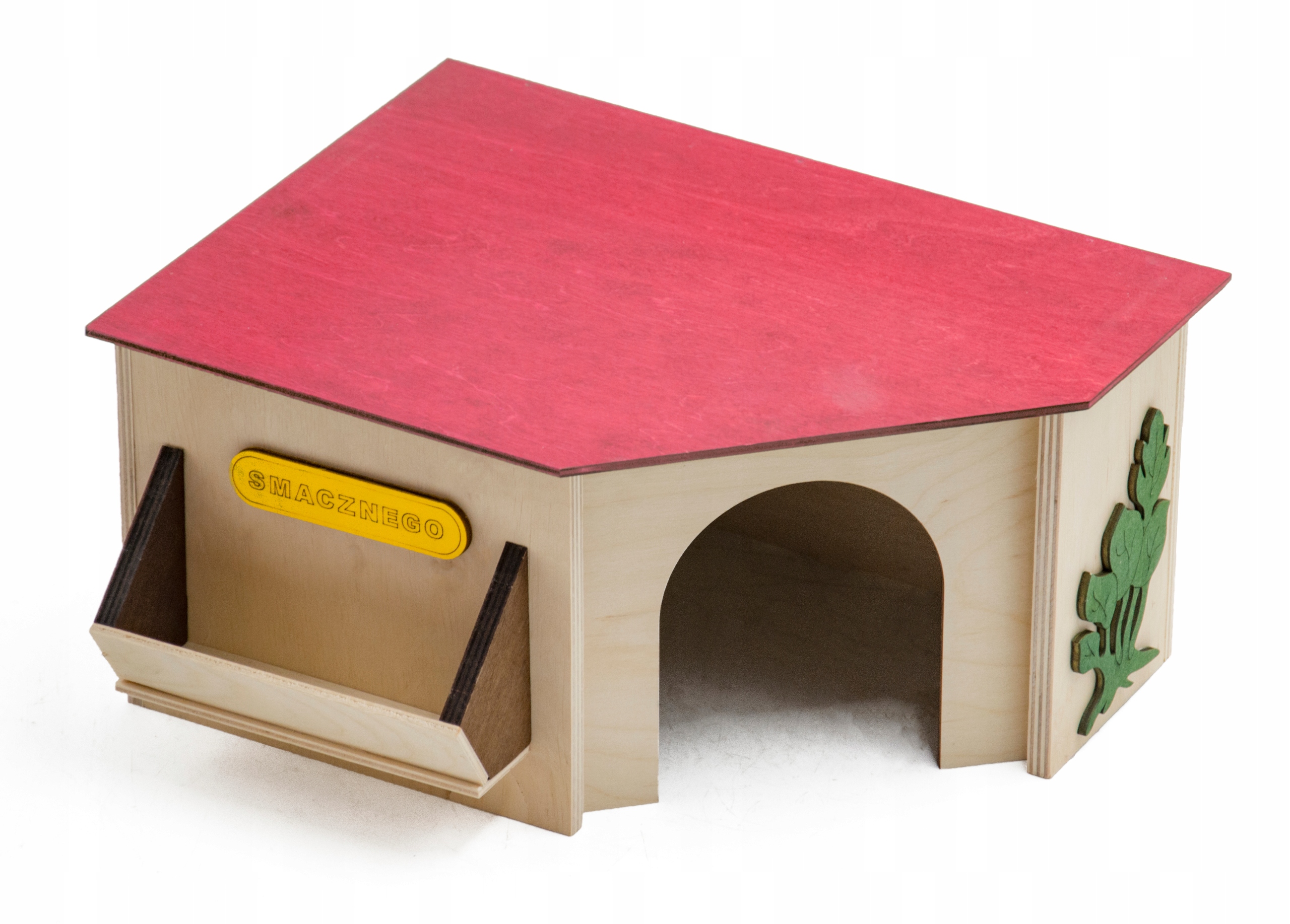 DREWNIANY DOMEK KLATKA DLA ŚWINKI MORSKIEJ KRÓLIKA Szerokość produktu 28.5 cm