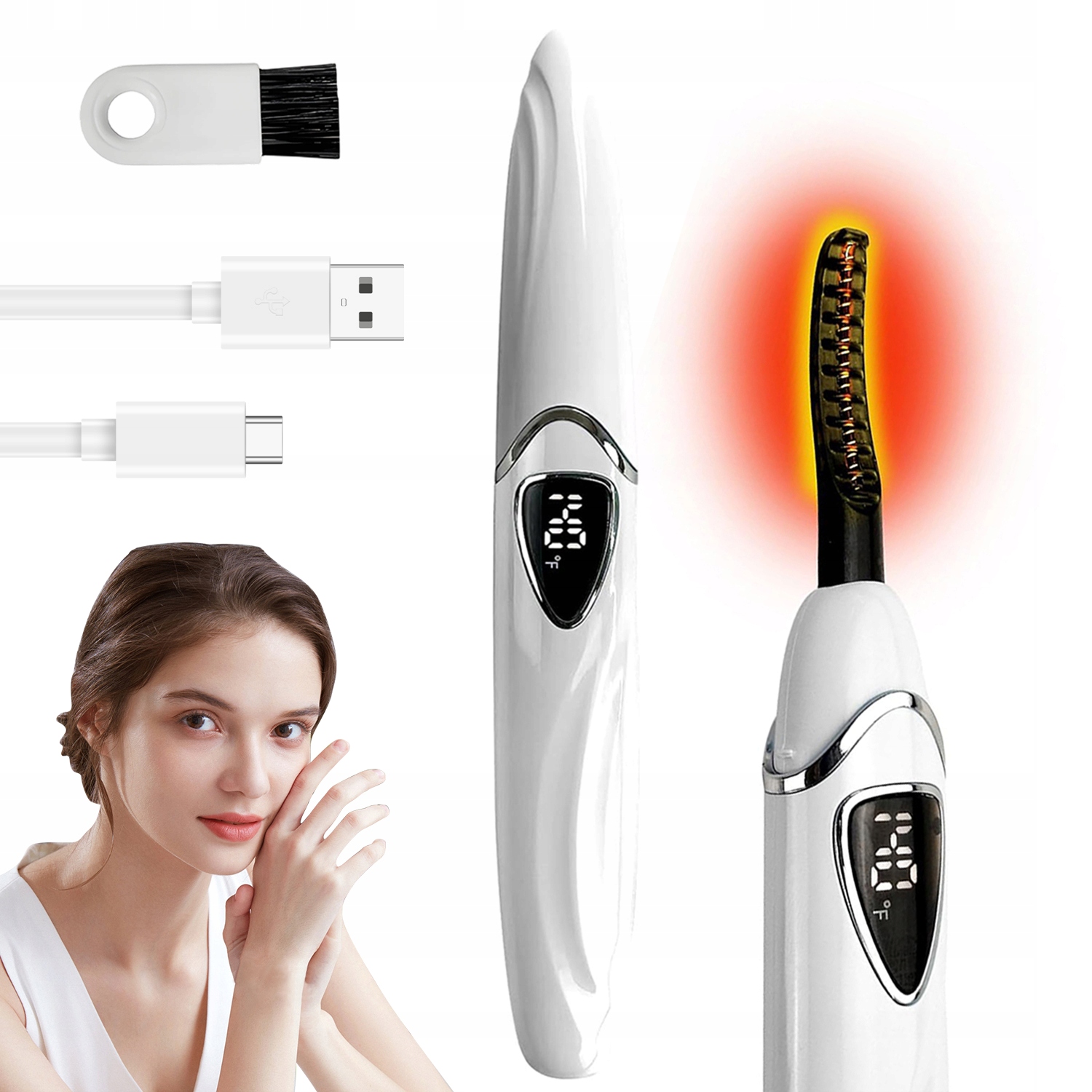Elektrická Řasenka Pro Přesnou Kontrolu Teploty 400 Mah 5 V Bílá