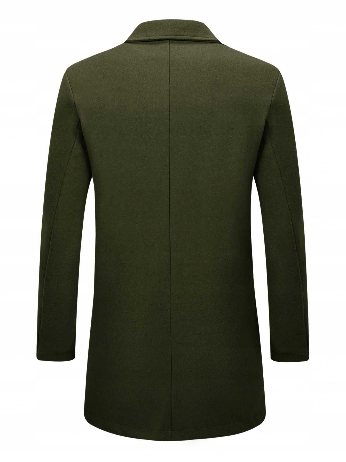 ELEGANCKI DŁUGI MĘSKI PŁASZCZ JESIENNY WIOSENNY DWURZĘDOWY Kolor zielony