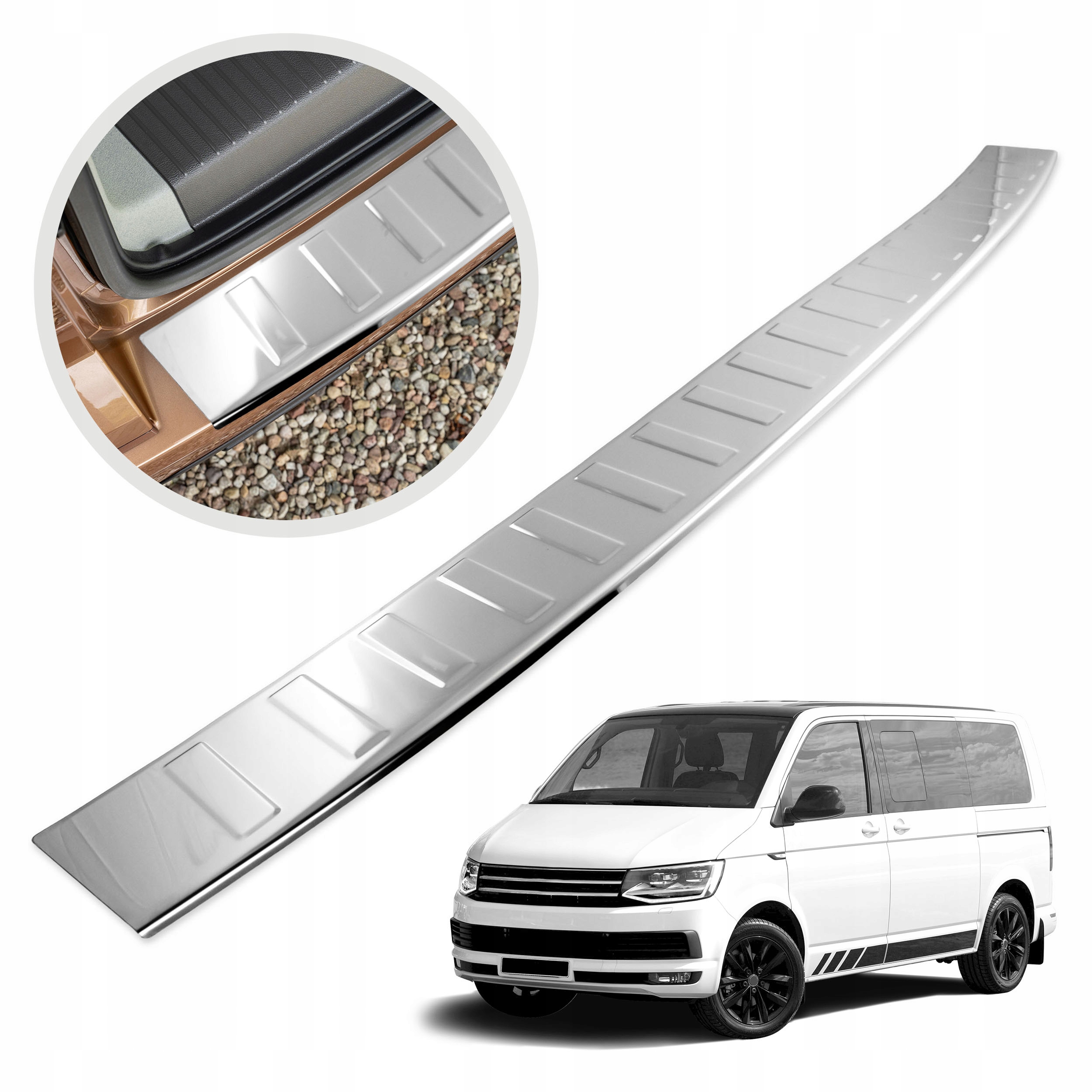 Ochranná lišta na zadný nárazník pre Vw Multivan T6 2015-2019