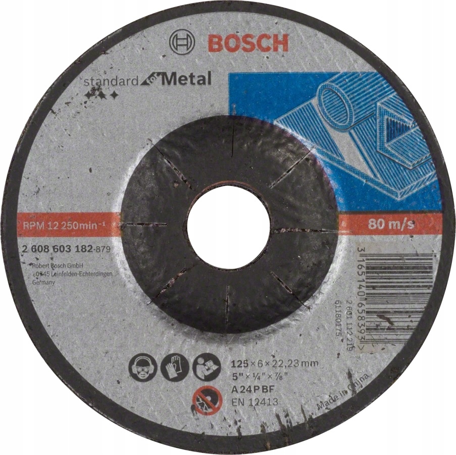 

Tarcza Ścierna Do Szlifowania Metalu 125x6mm Bosch