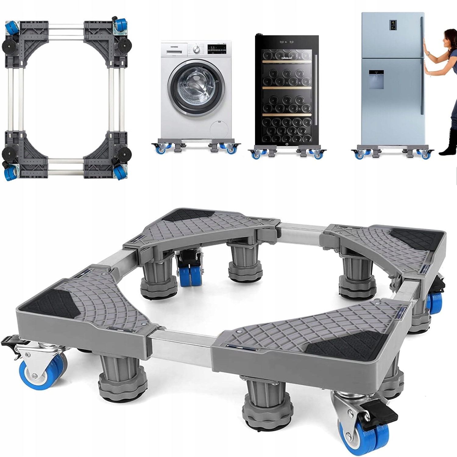 Podstawa Pralki, Stal Nierdzewna Z Kółkami Uniwersalnymi Antypoślizgowy