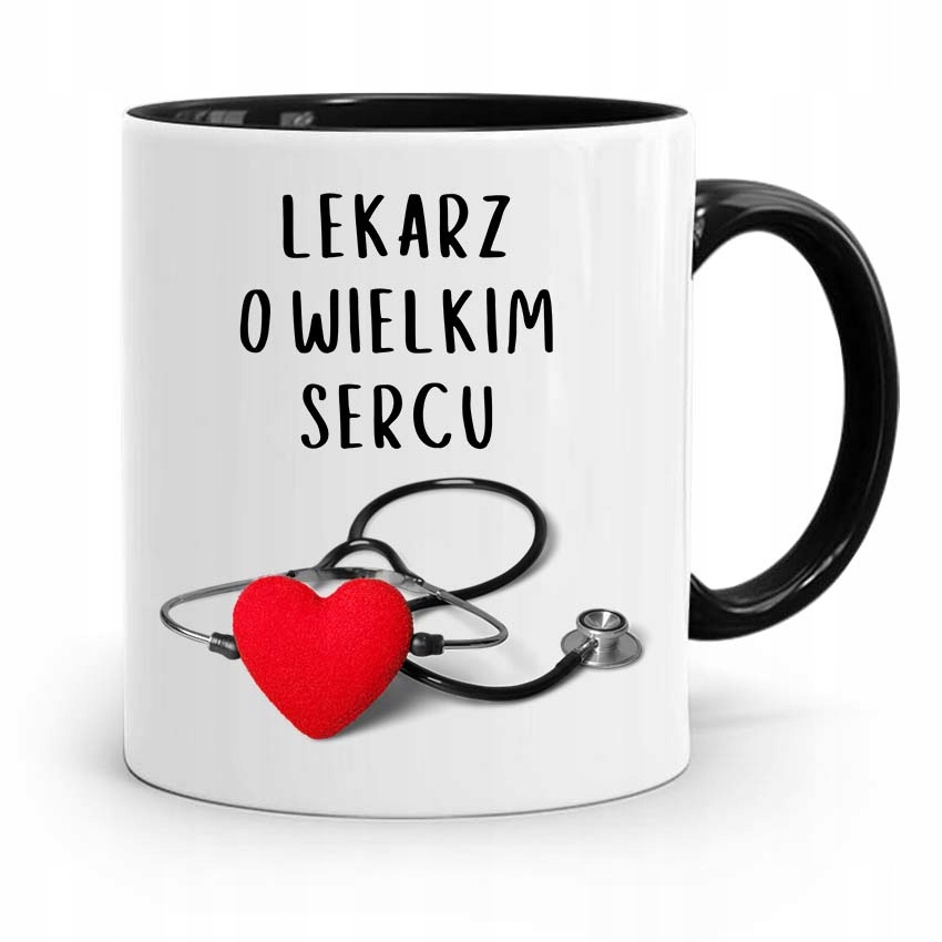 

Kubek Czarny Dla Doktora Lekarz O Wielkim Sercu