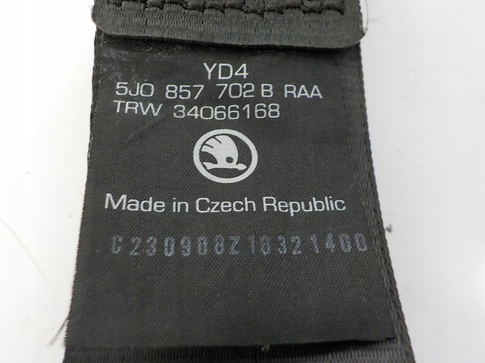 SKODA FABIA II Gurten Sicherheits Spanner rechts vorne 5J0857702B