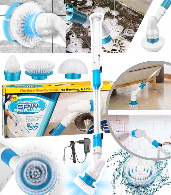 Levně Elektrický Rotační Kartáč Na Čištění Podlahy A Dlaždic 3V1