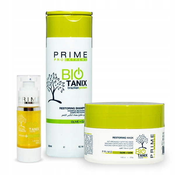 PRIME BIO TANIX RESTORING ZESTAW DO WŁOSÓW ZNISZCZONYCH BRAZILIAN MASKA 3w1 Typ włosów osłabione