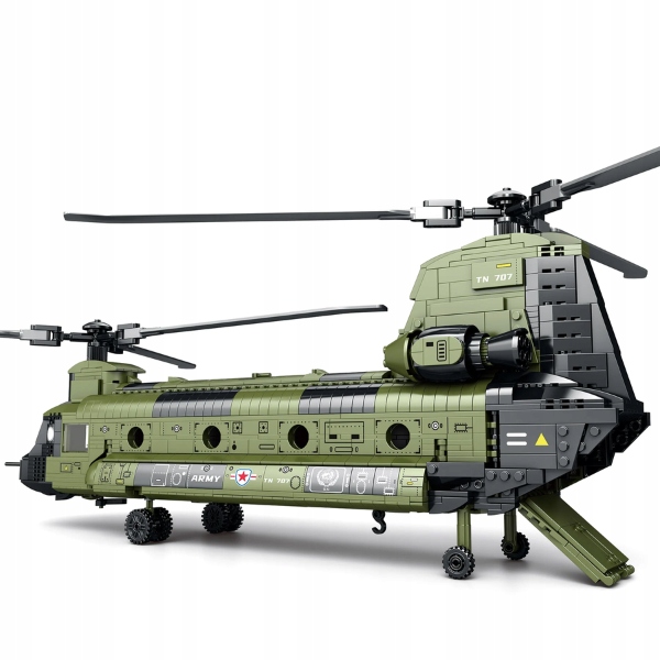 Konštrikčné kocky REOBRIX 33031 HELICOPTER 1622 el Boeing CH-47 Chinook