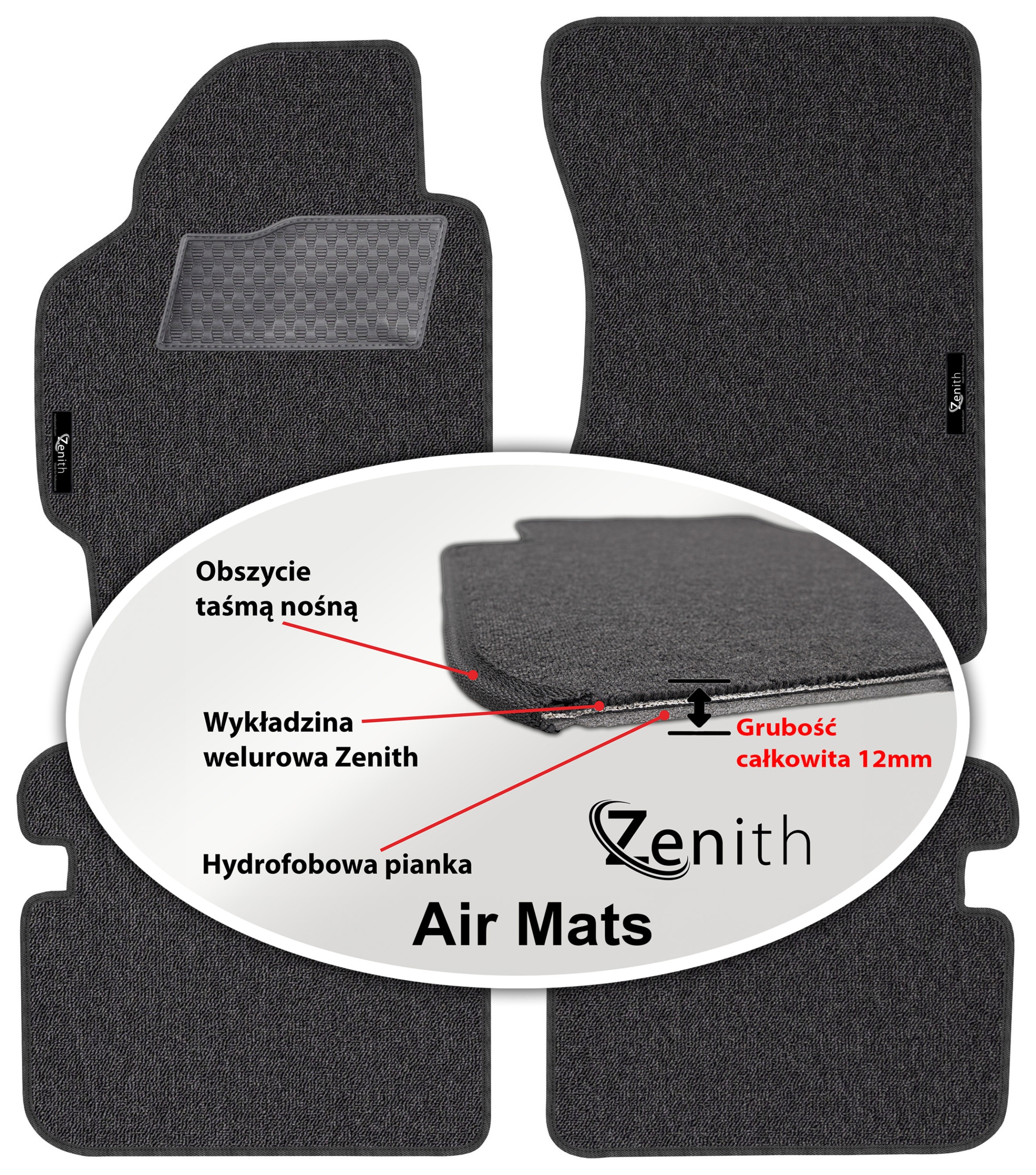 Mazda 626 V Gf 1997-2002 Velúrové koberčeky do auta Zenith Air Mats