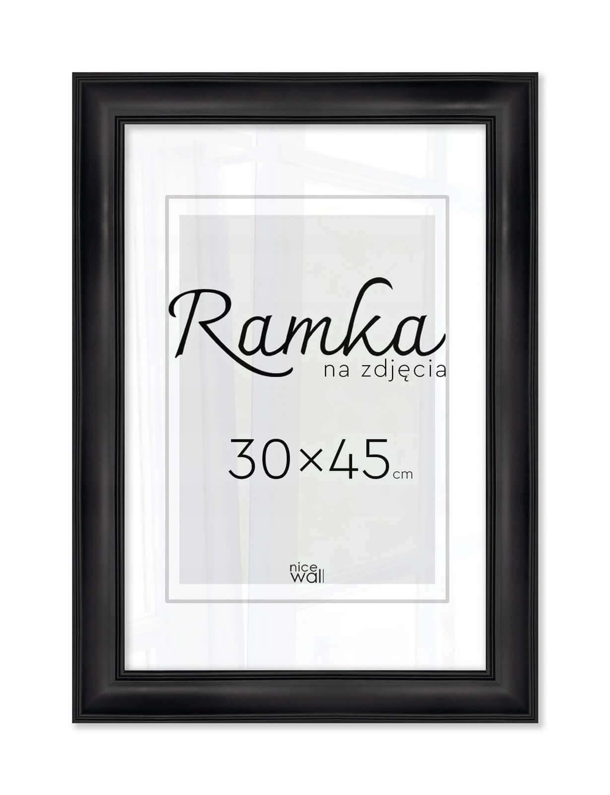 Czarna ramka na zdjęcia 30x45 cm Rama 45x30 cm