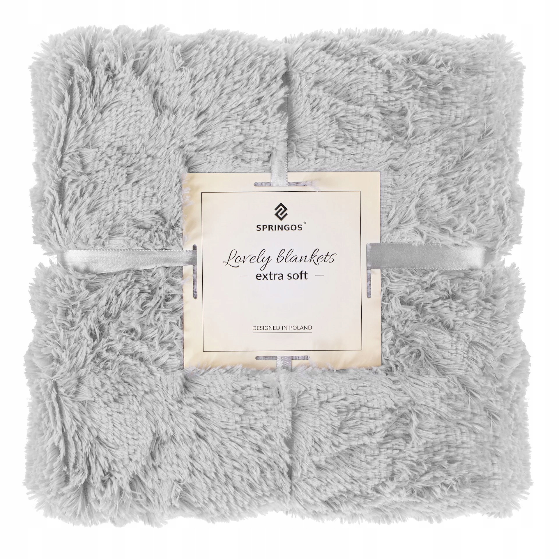 Oboustranný Koc Chlupatý Přehoz Pled 200x240 cm Plyš Kožešina Měkká Šedá