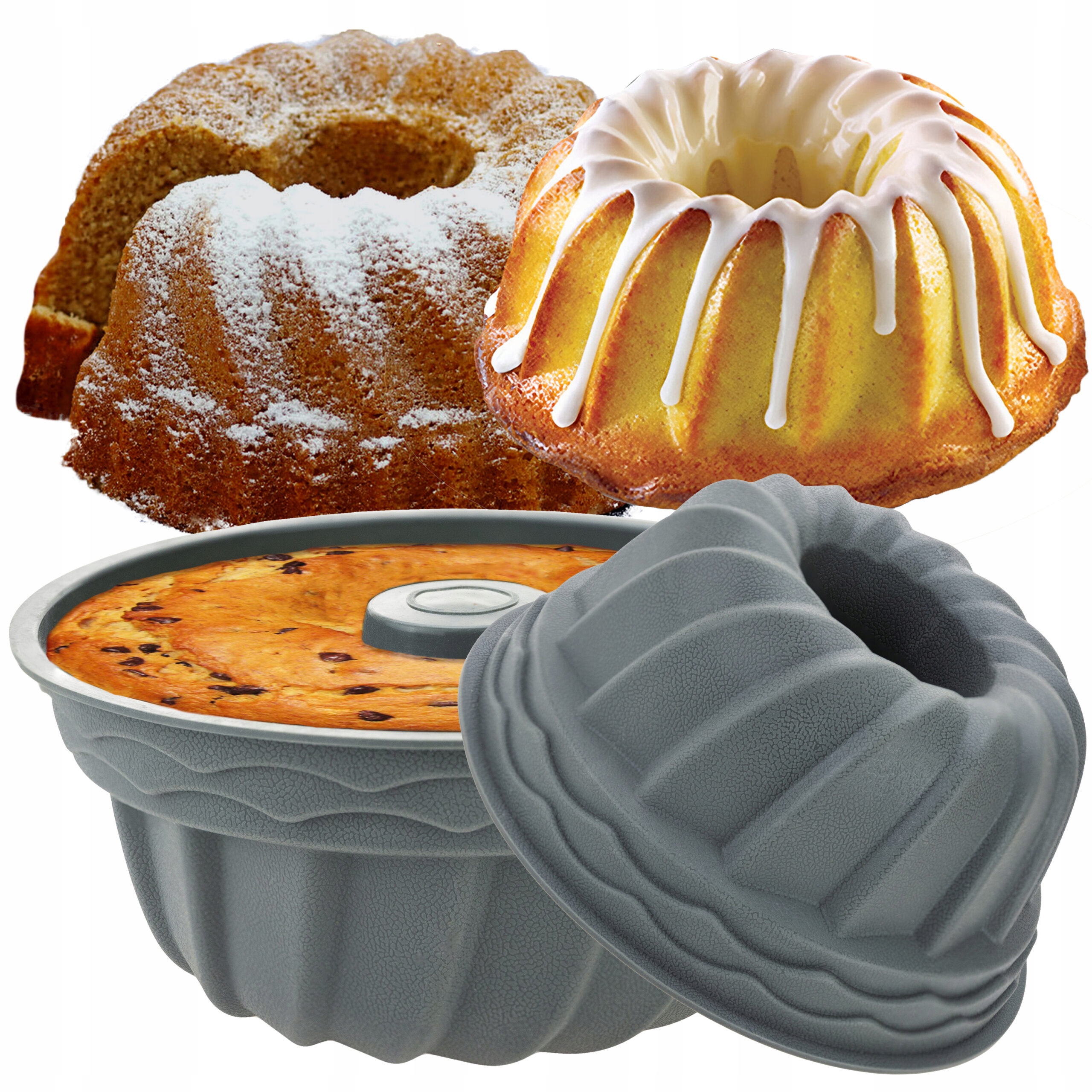 SILIKONOWA FORMA FOREMKA DO BABKI BABKA CIASTA CIAST DO PIECZENIA DUŻA Kod producenta 7724