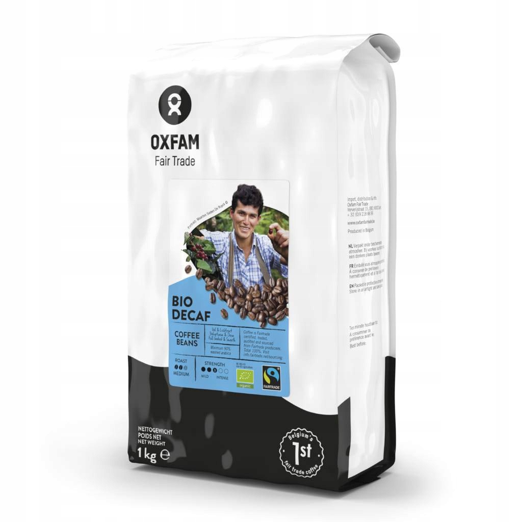 Levně Káva Bez Kofeinu Arabica/robusta Ft Bio 1 kg Oxfam
