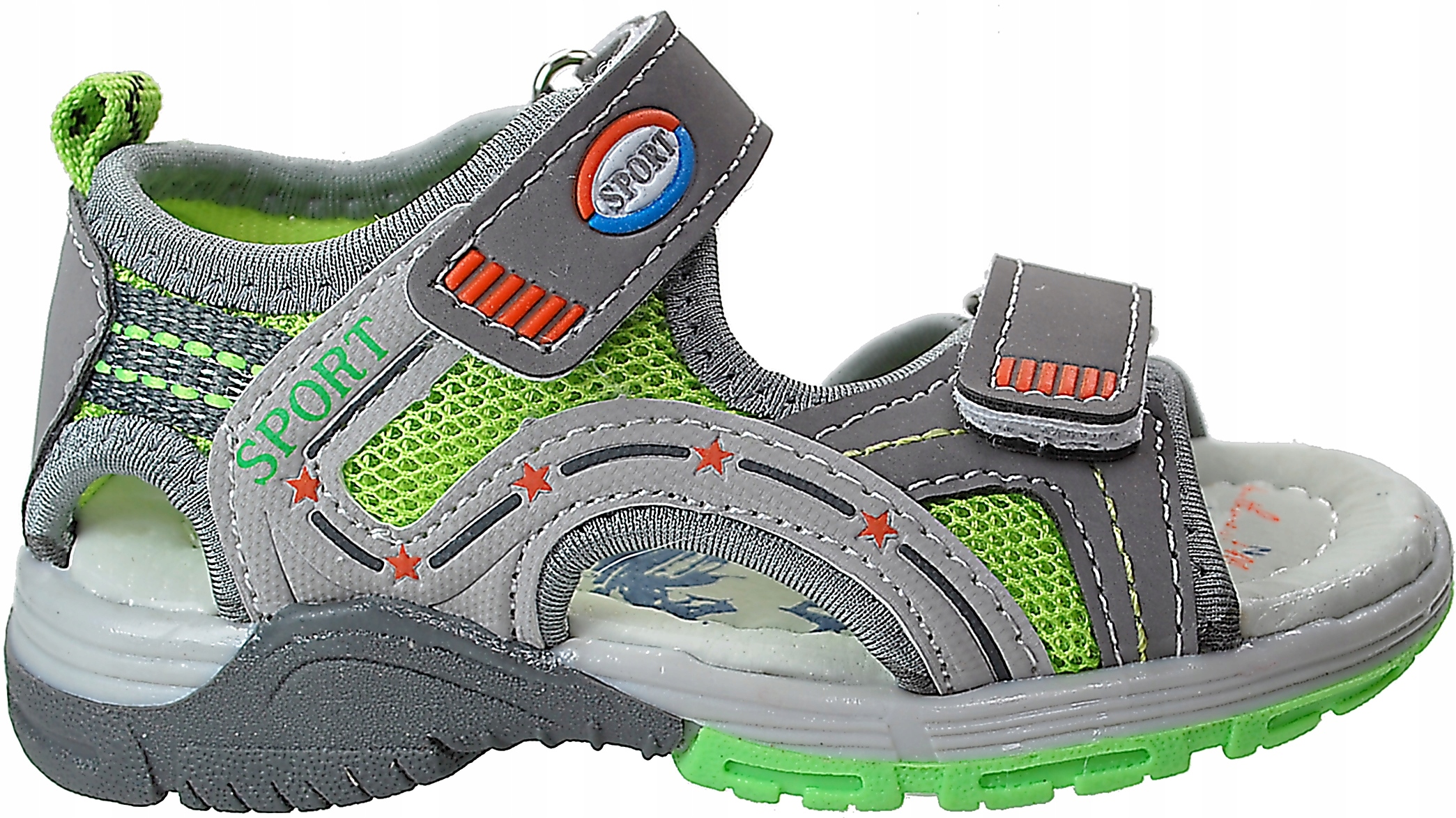 

Szare Sandały wkładka profilowana skóra nat r 21